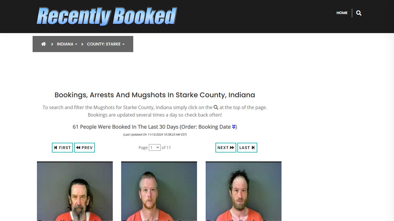 Bookings, Arrests and Mugshots in Starke County, Indiana - Recently Booked