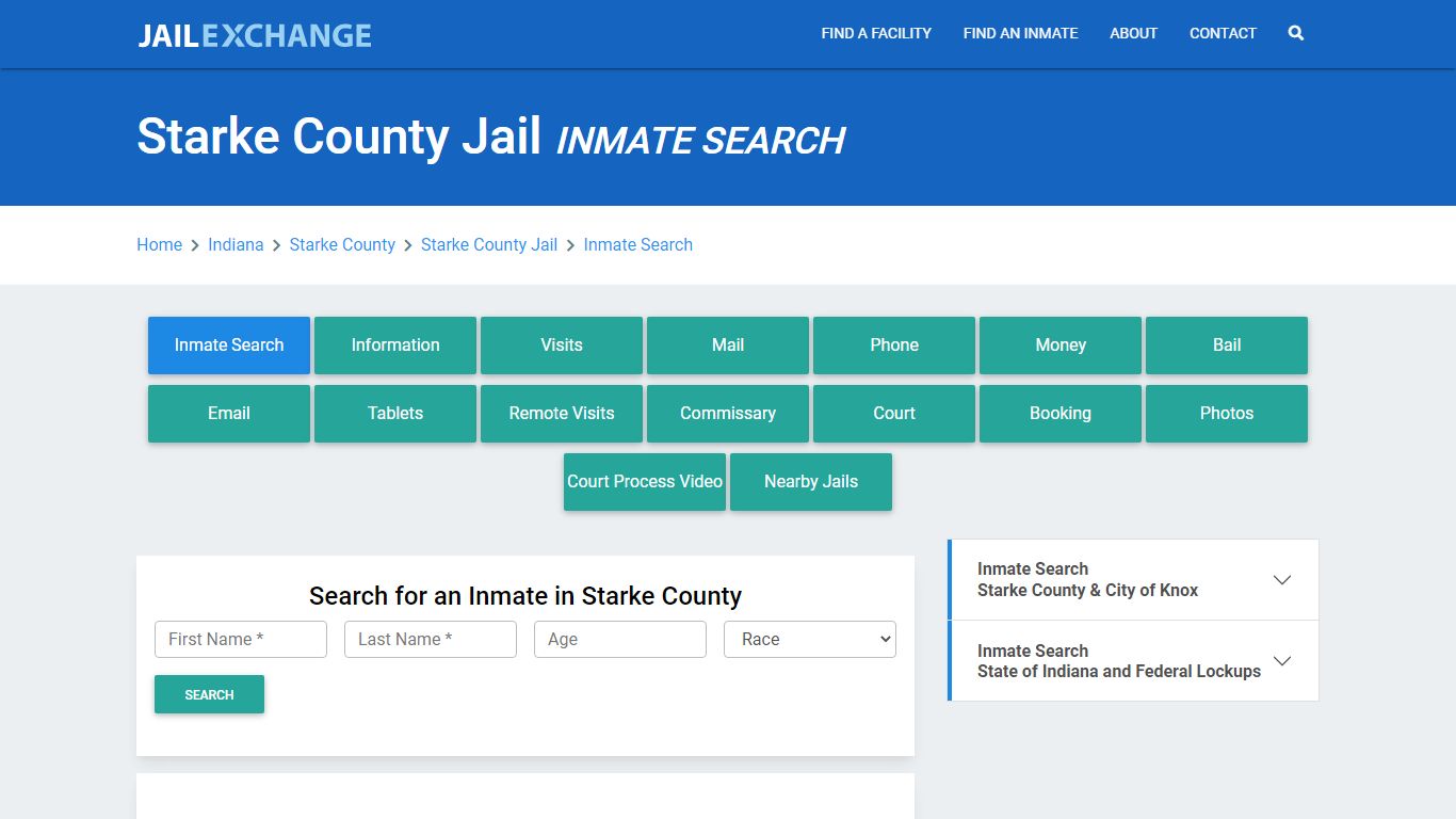 Starke County Jail, IN Inmate Search: Roster & Mugshots